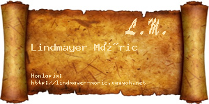 Lindmayer Móric névjegykártya